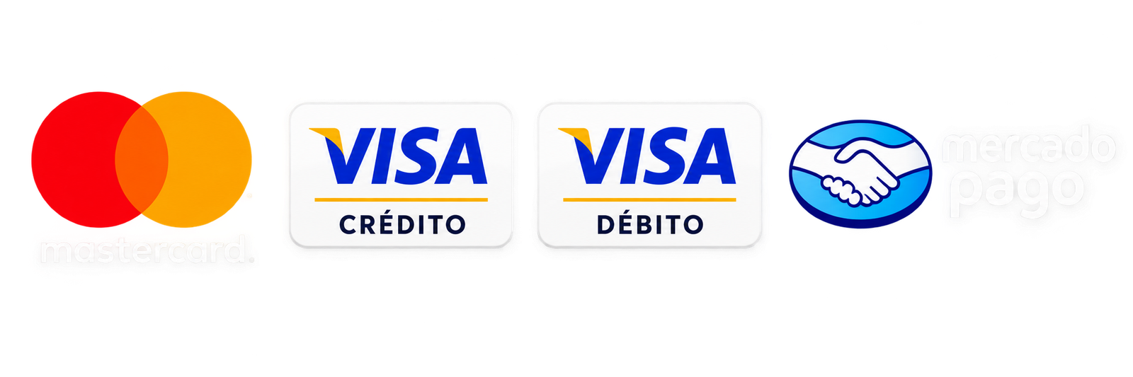 Medios de pago: Mastercard, Visa crédito, Visa débito y Mercado Pago